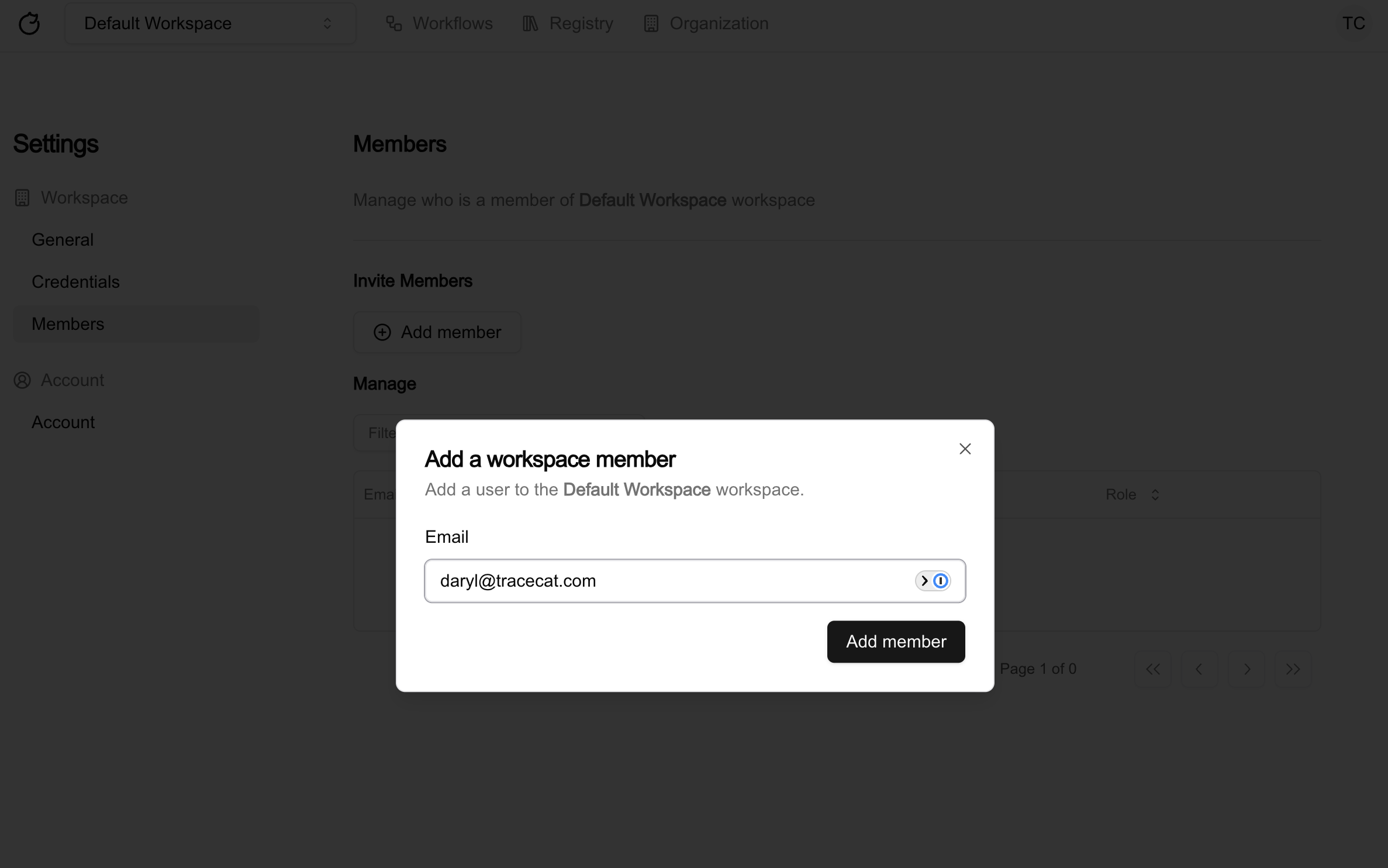 Add workspace member
