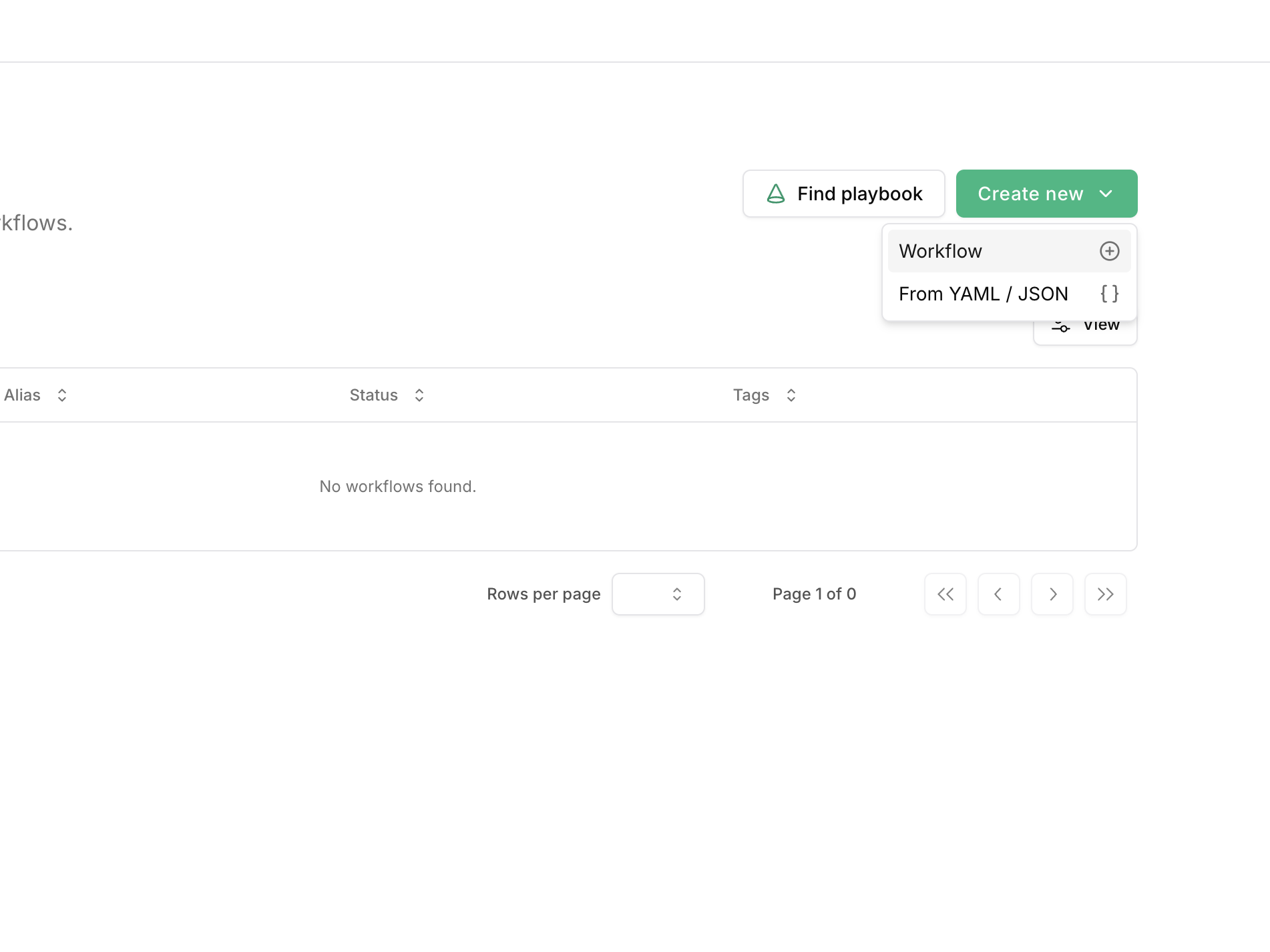Create workflow
