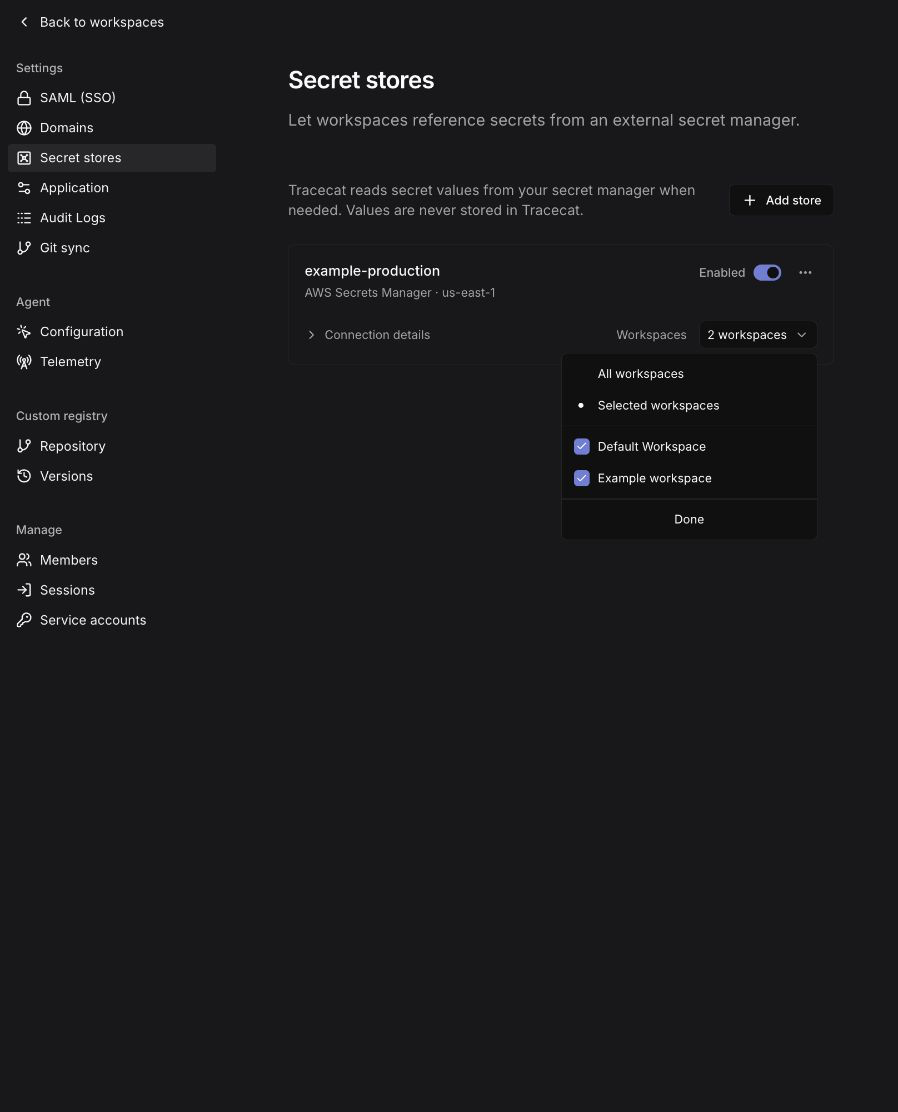 Authorize a workspace on the store