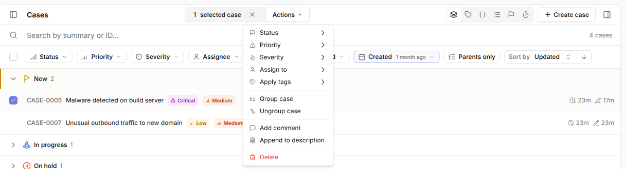 Group case action