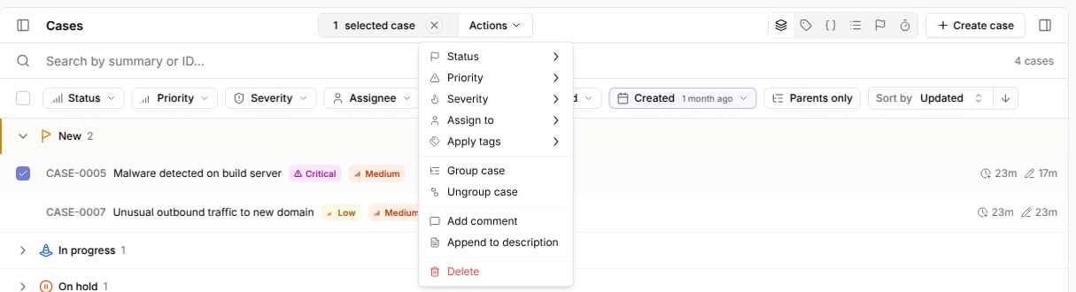 Group case action