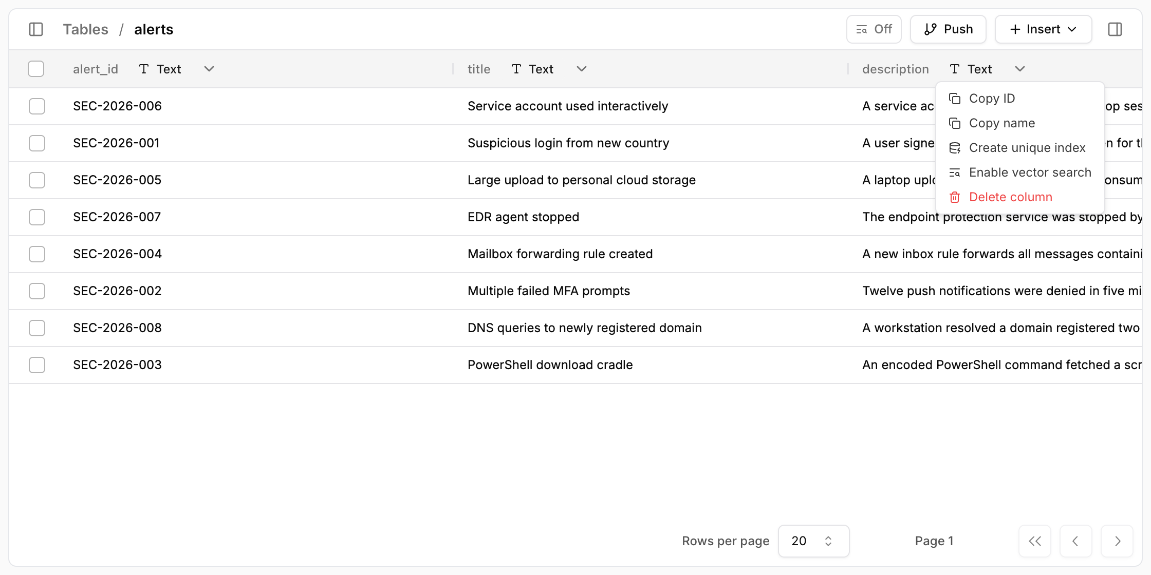 Enable vector search