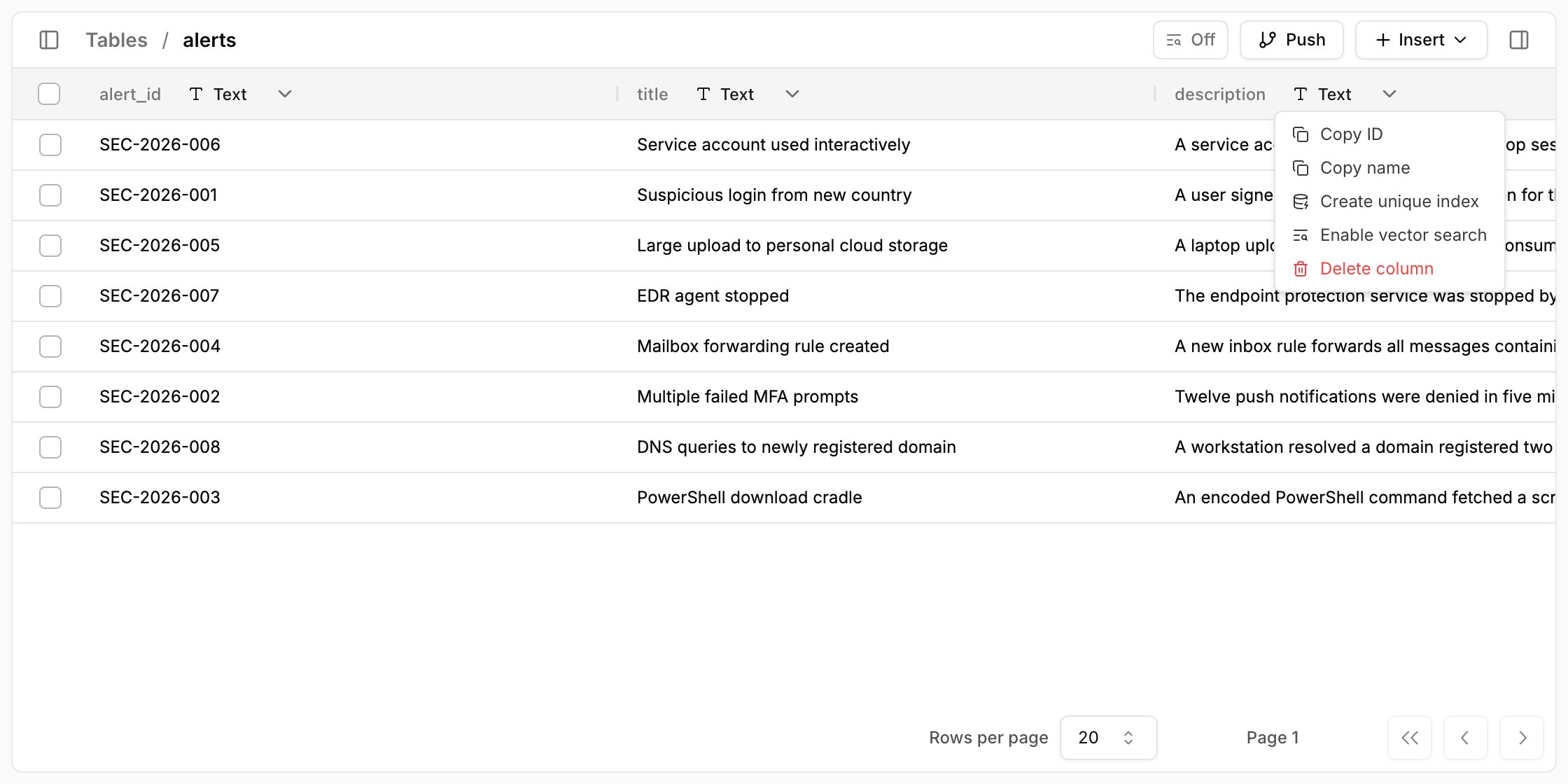 Enable vector search