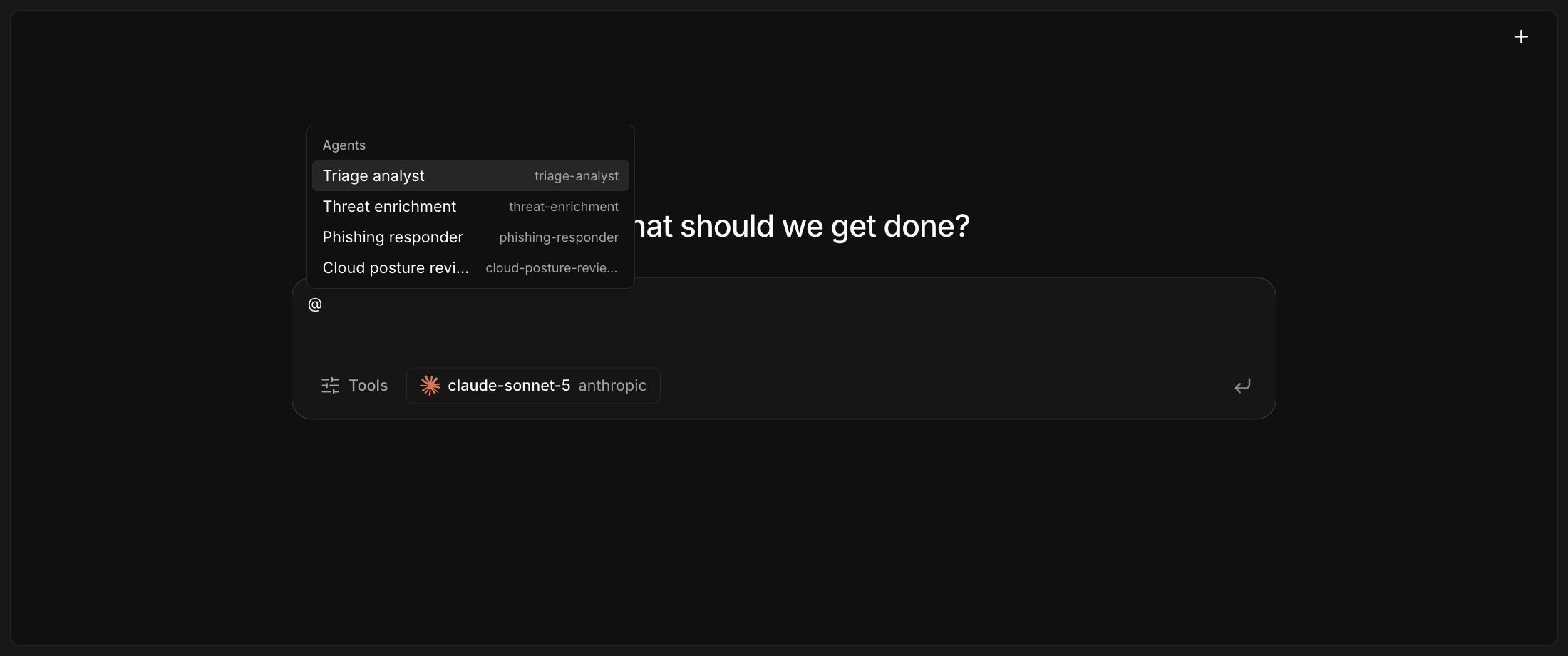 Mention an agent in workspace chat