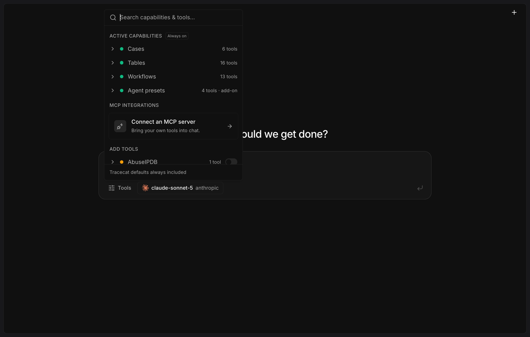Workspace chat tools
