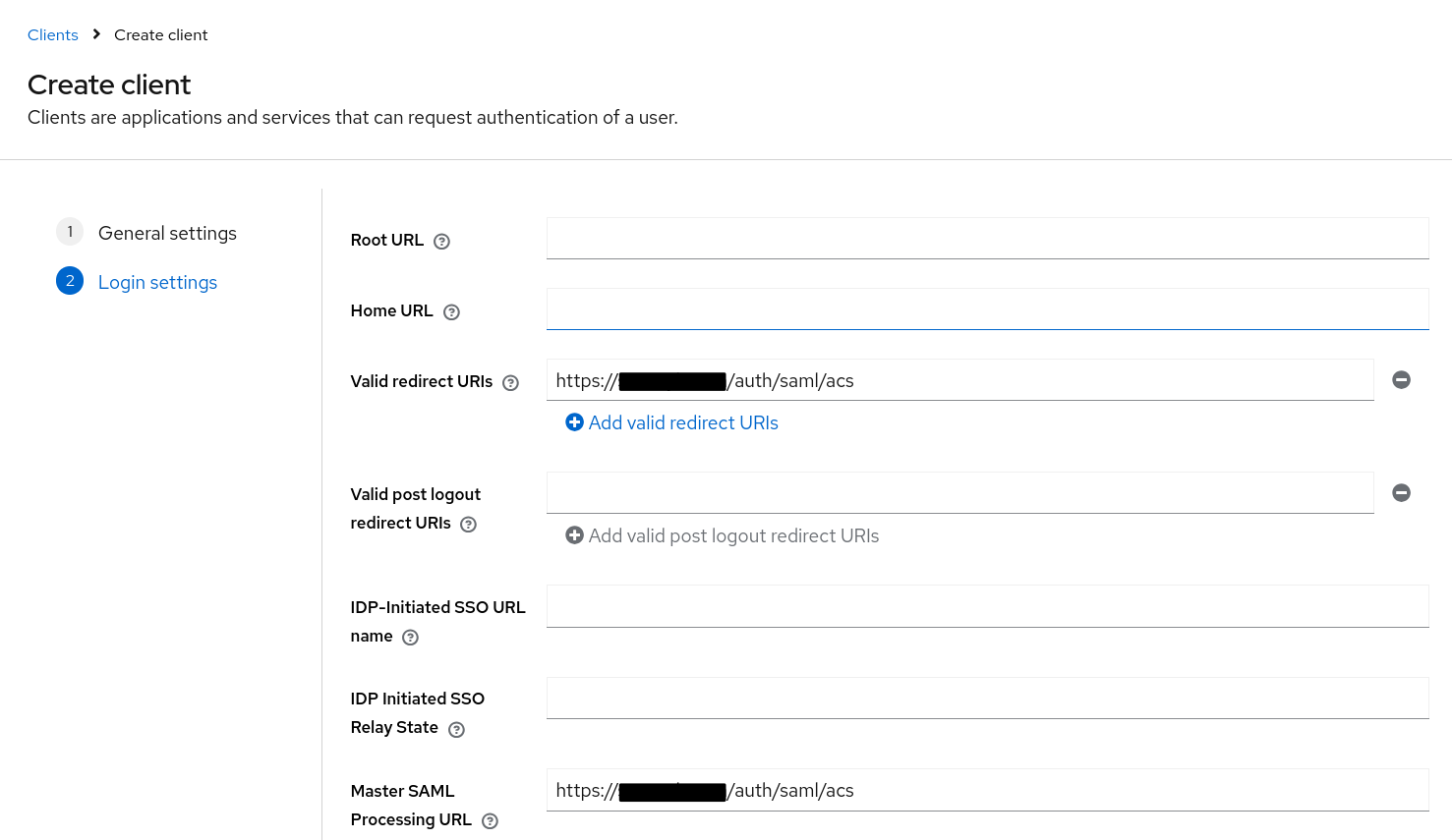Keycloak Client Login Settings