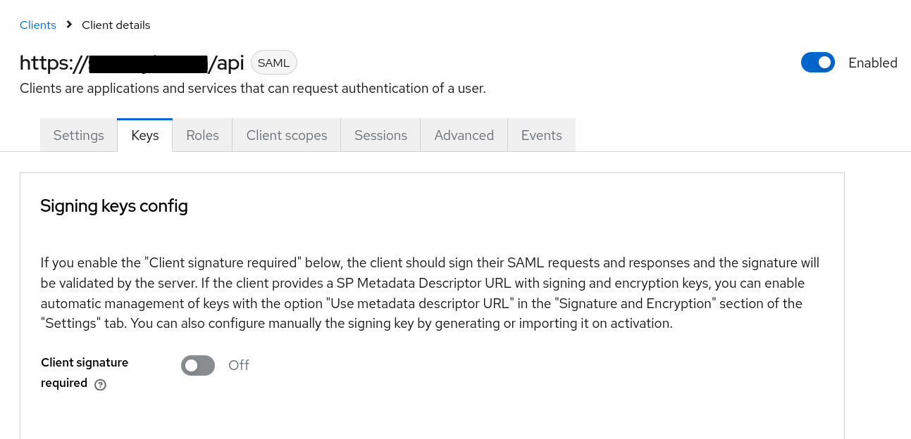 Keycloak Client Signing