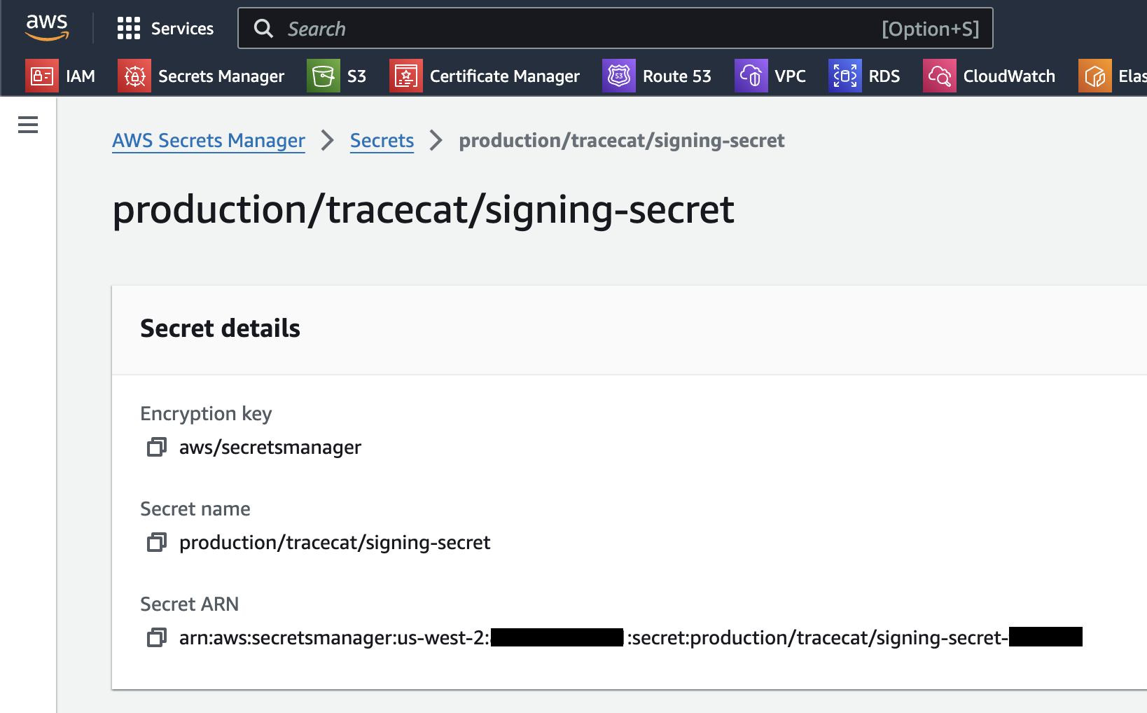 AWS Secret ARNs