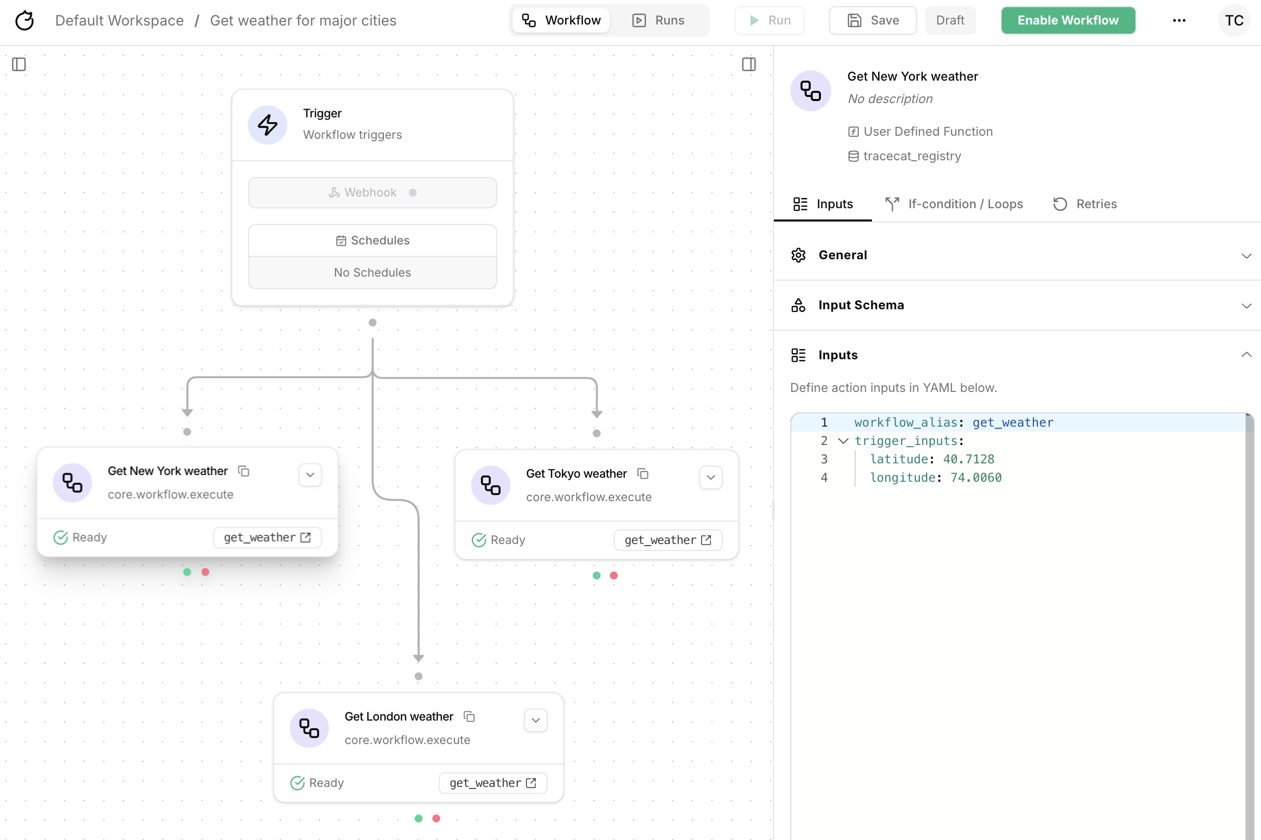 Parent workflow