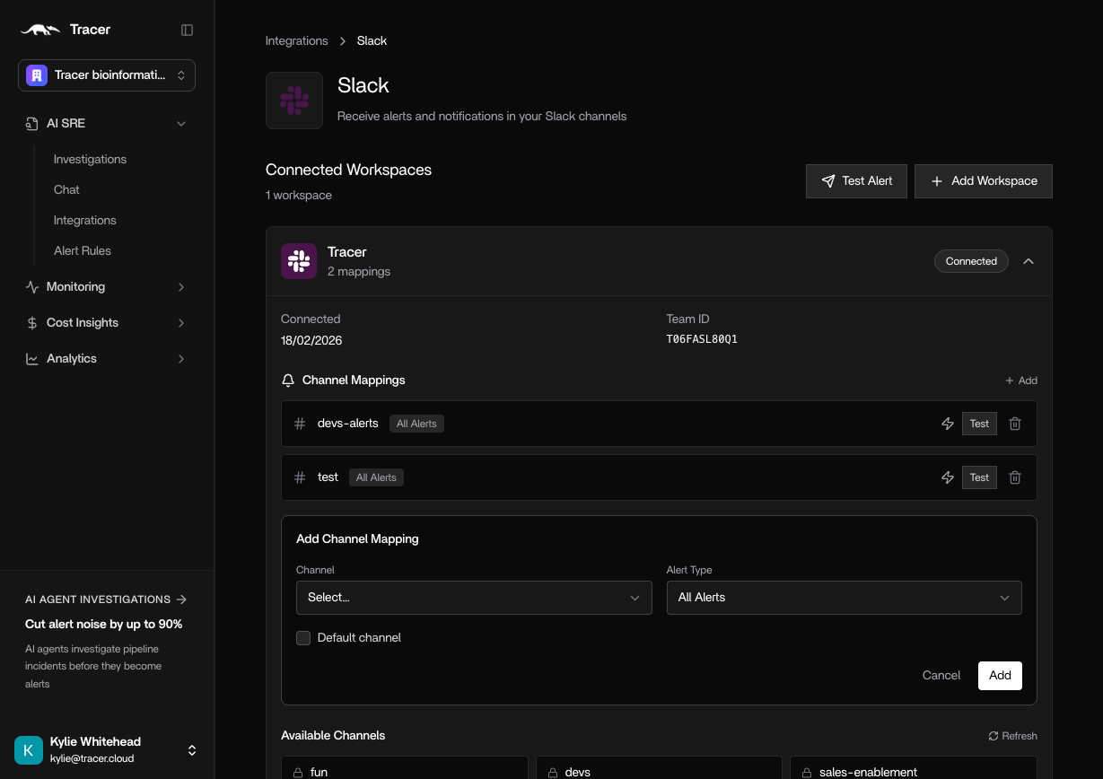 Channel Mapping Slack