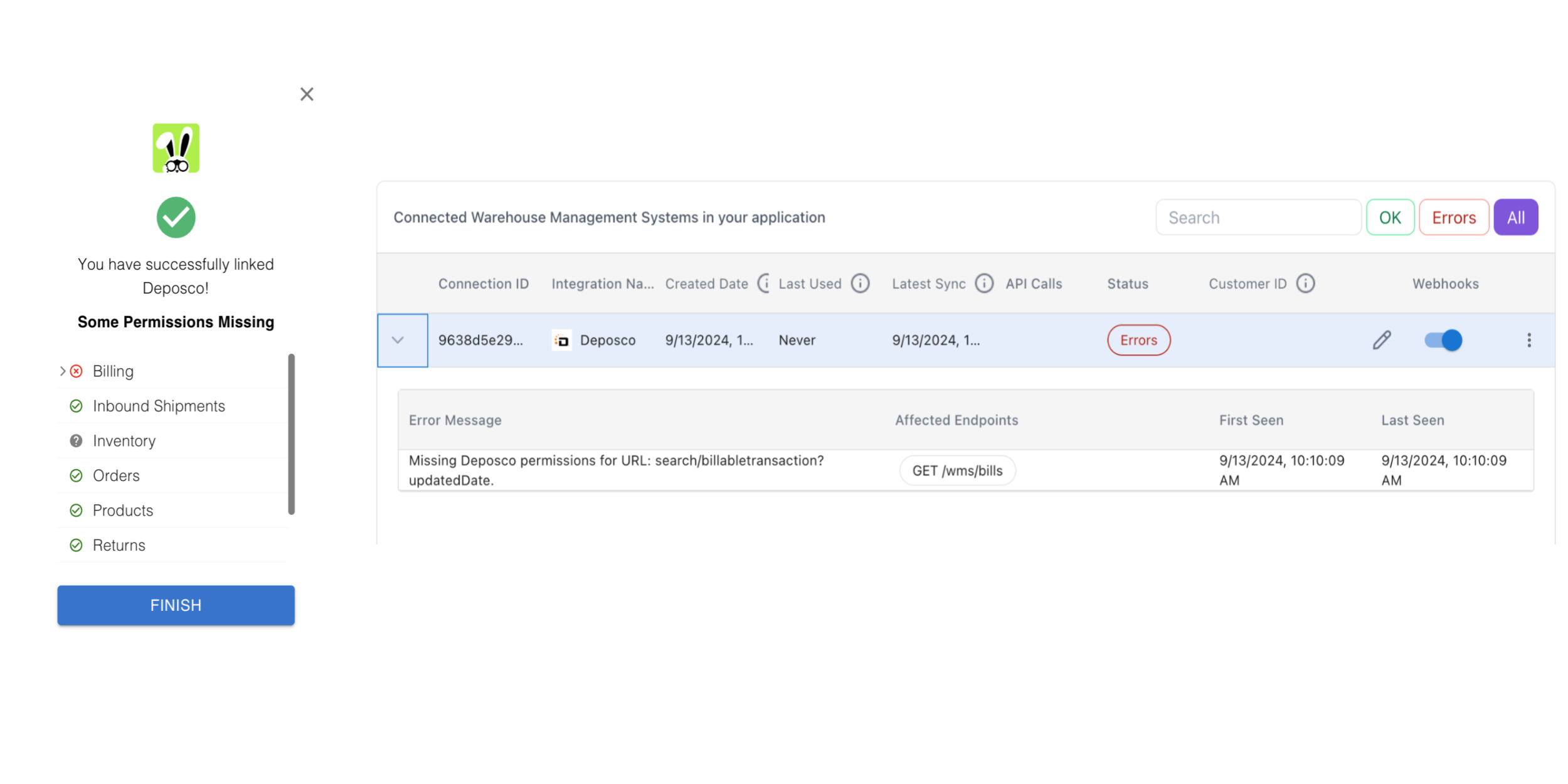 Missing Permissions