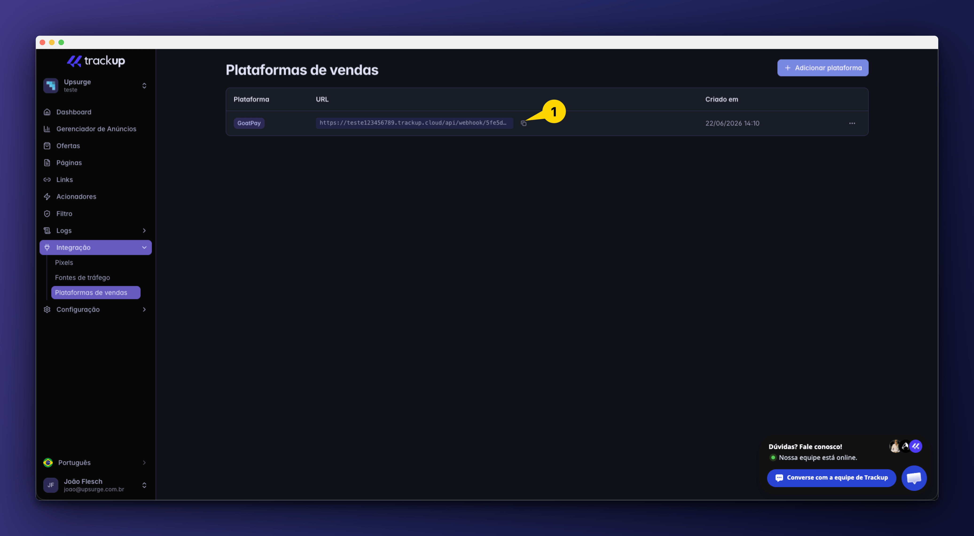 Copy Link Goat Copiar Webhook Goat pay