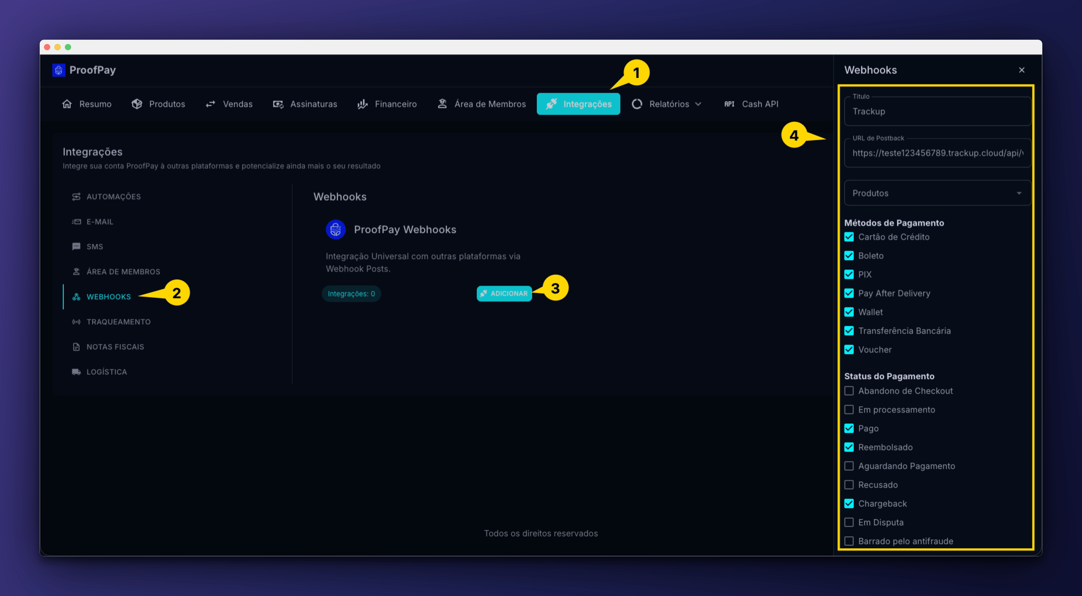 Painel ProofPay