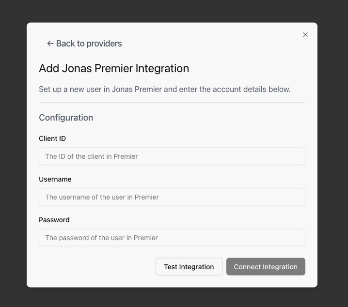 Add Integration in TradesField