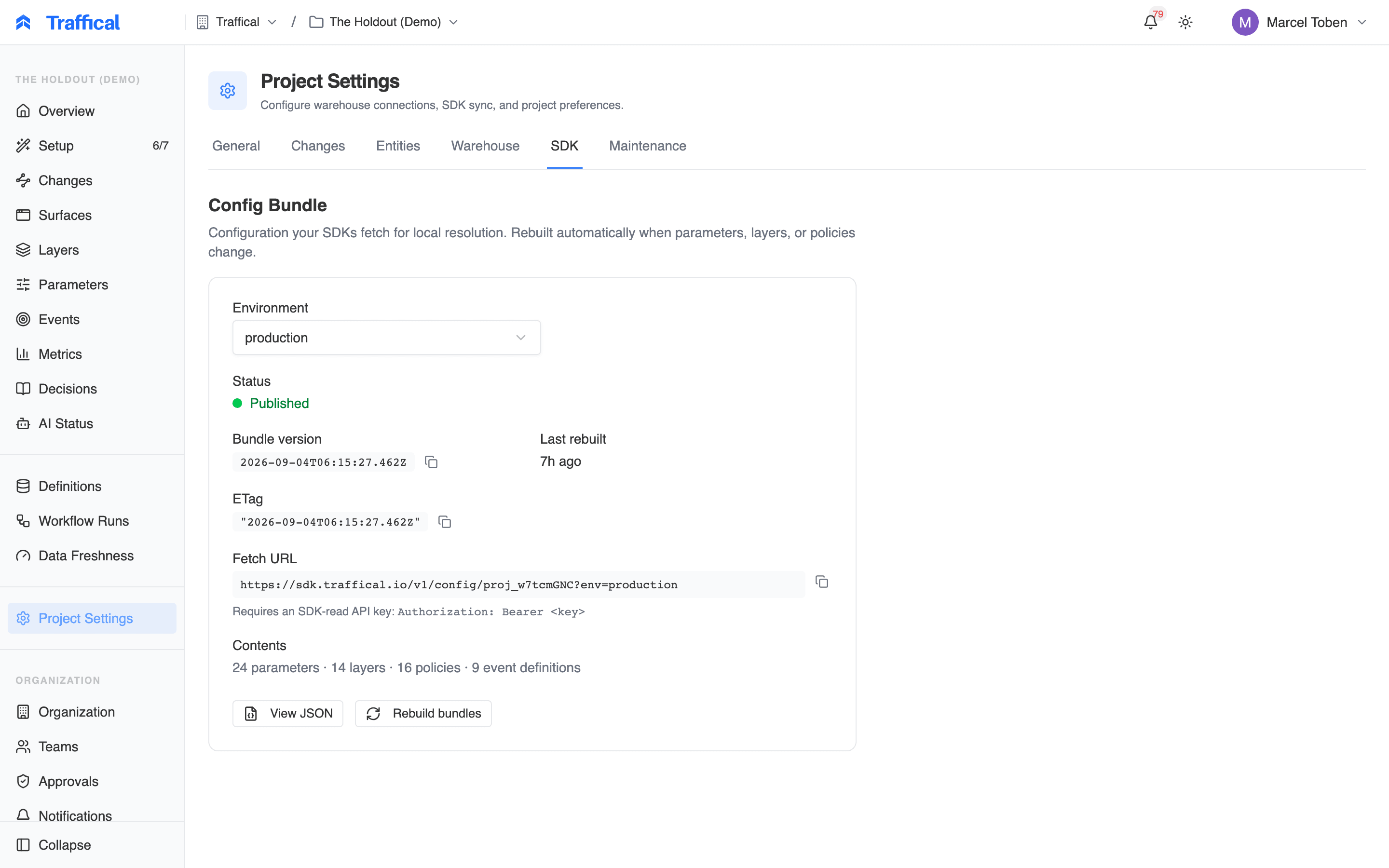 SDK configuration tab placeholder