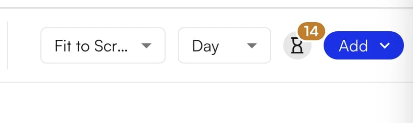 Requests tab in the Calendar header bar