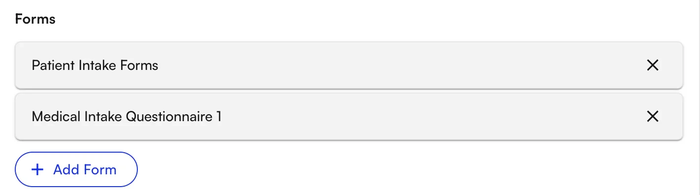 Add Form picker