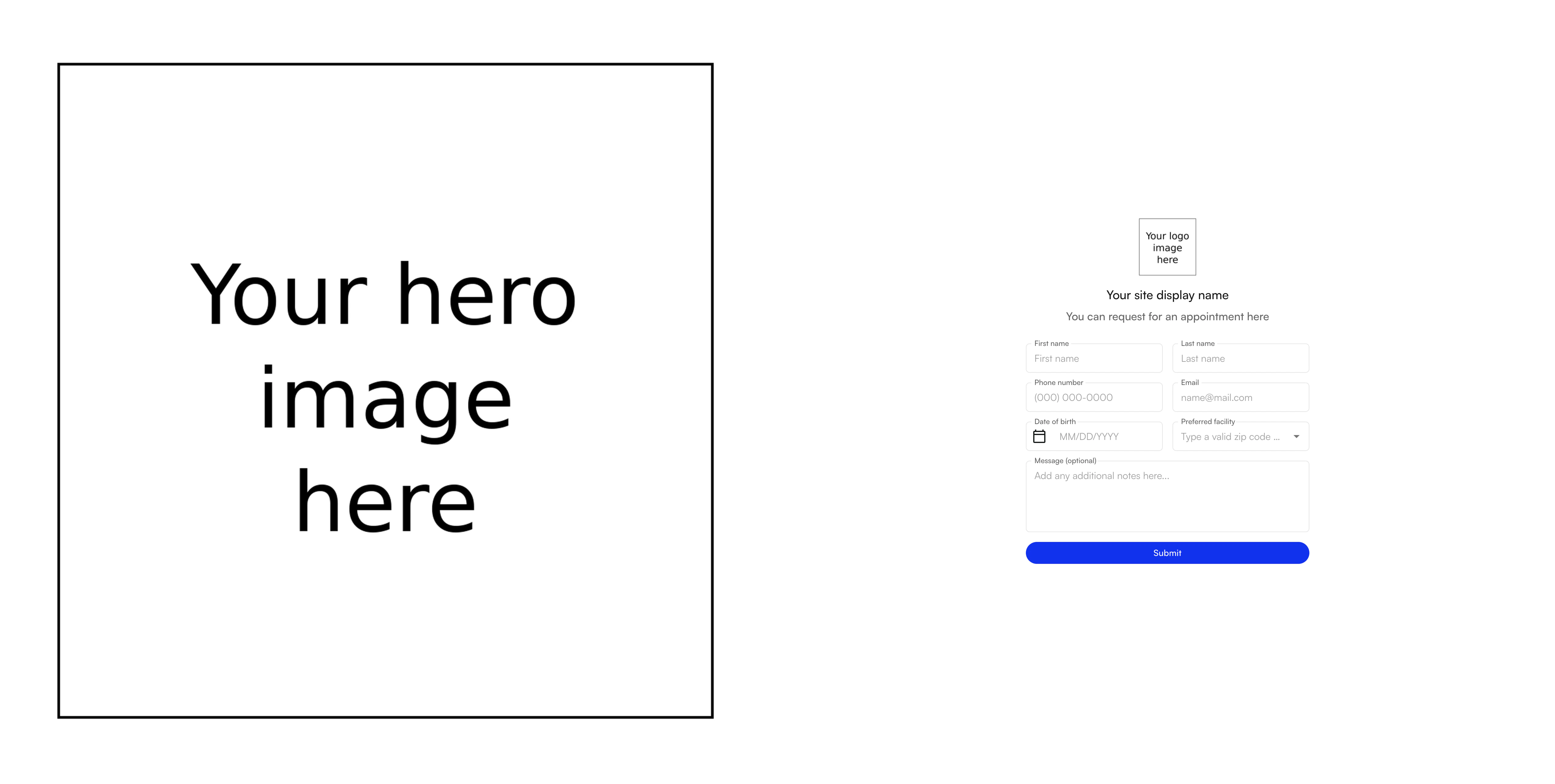 Branding on the Lead Tracker landing page