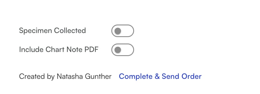 Order submission confirmation