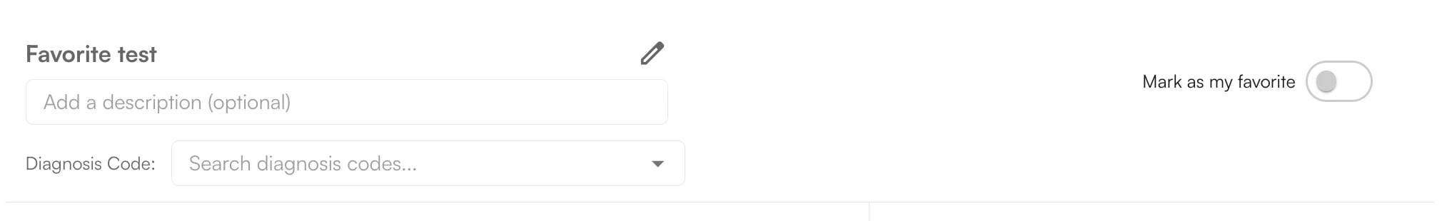 Marking an order set as a favorite
