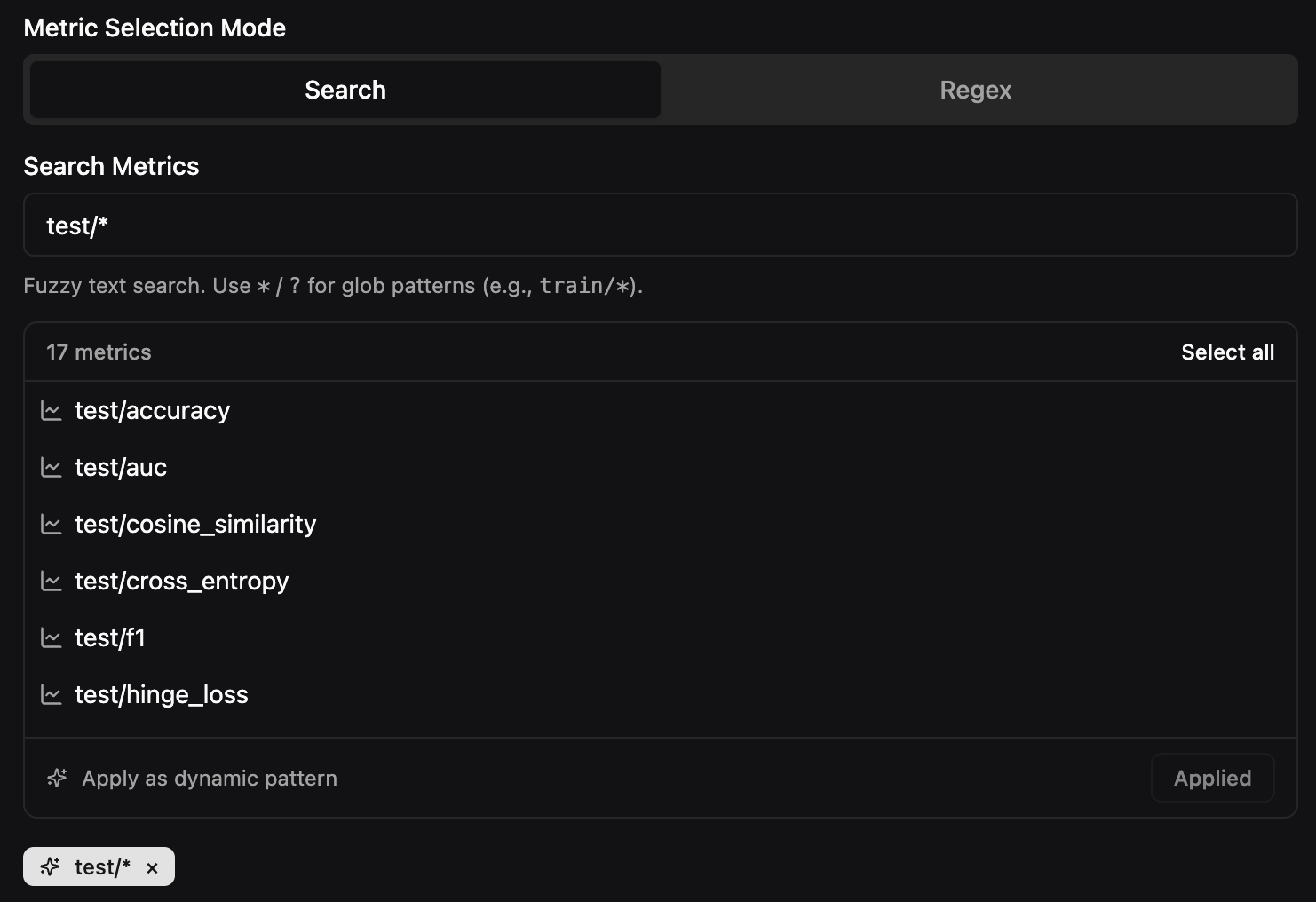 Dynamic widget pattern