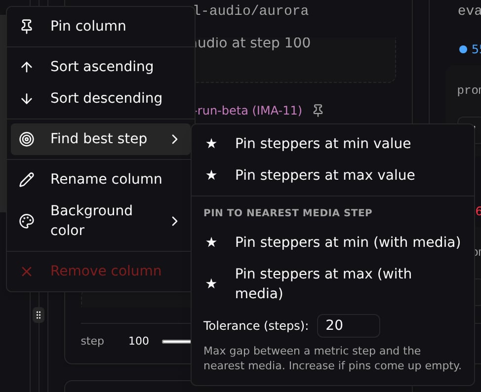 Find best step menu
