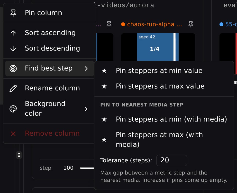 Find best step menu