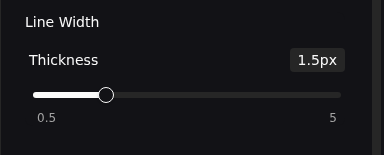 Line width slider