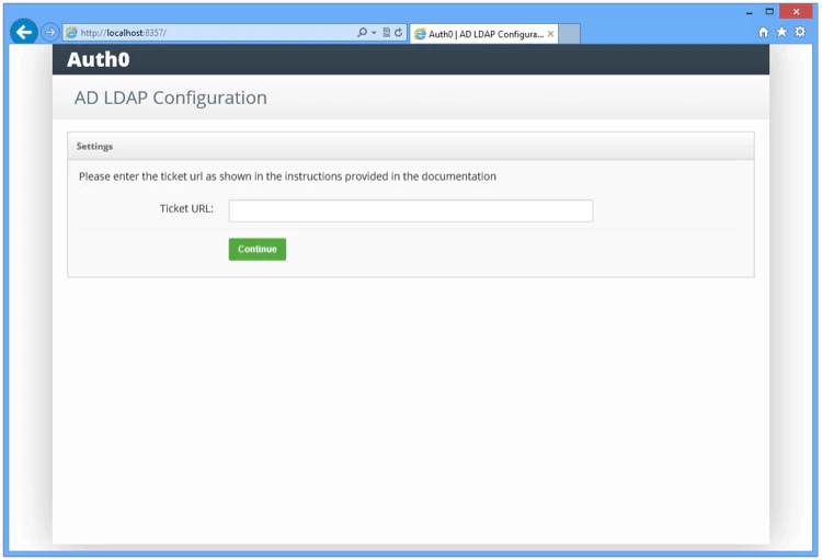 Ticket de administrador del Conector AD/LDAP