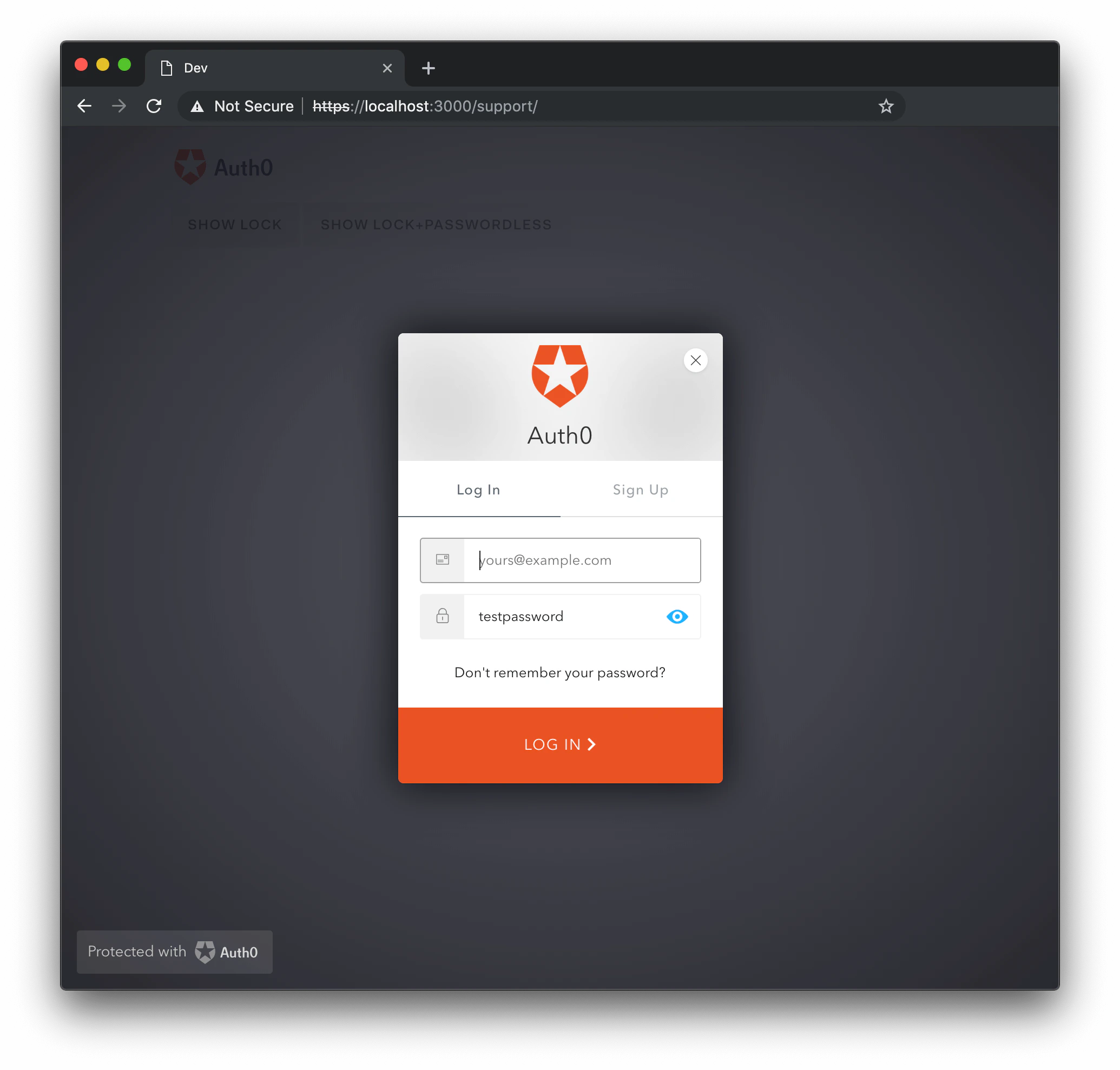 Opción de Lock: Permitir mostrar la contraseña