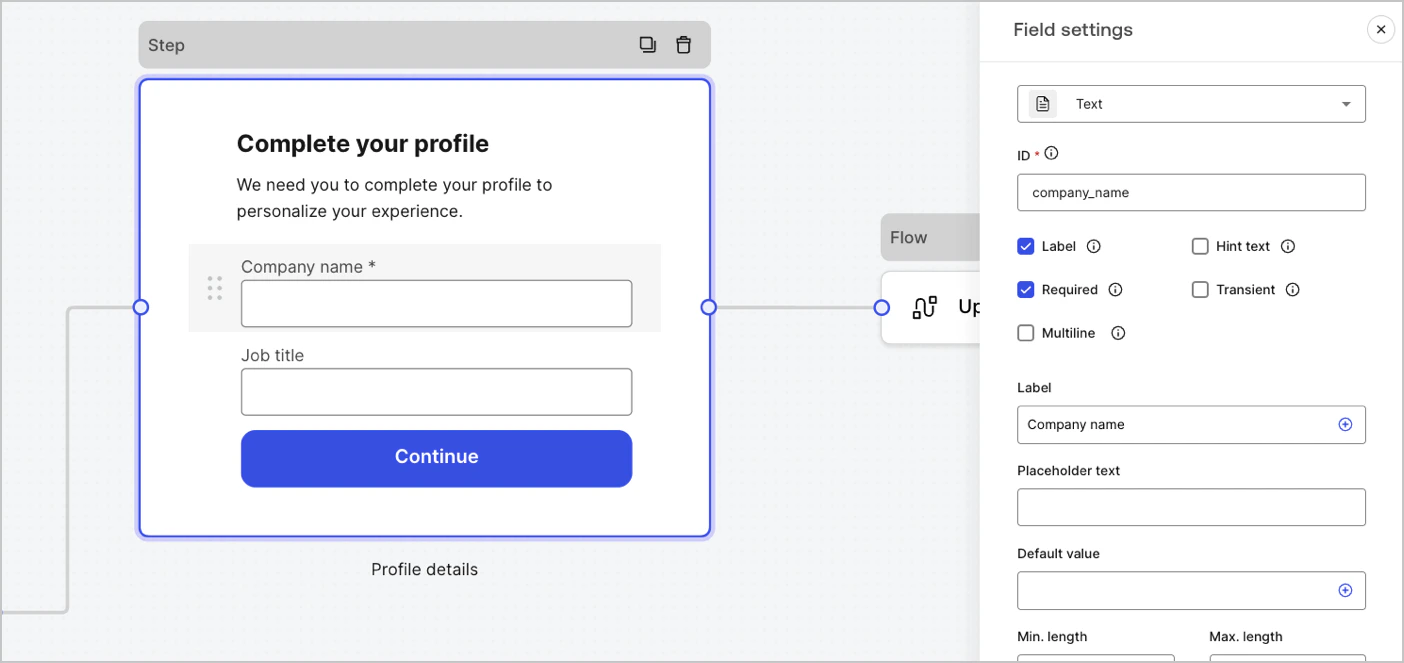Dashboard > Forms > Fields
