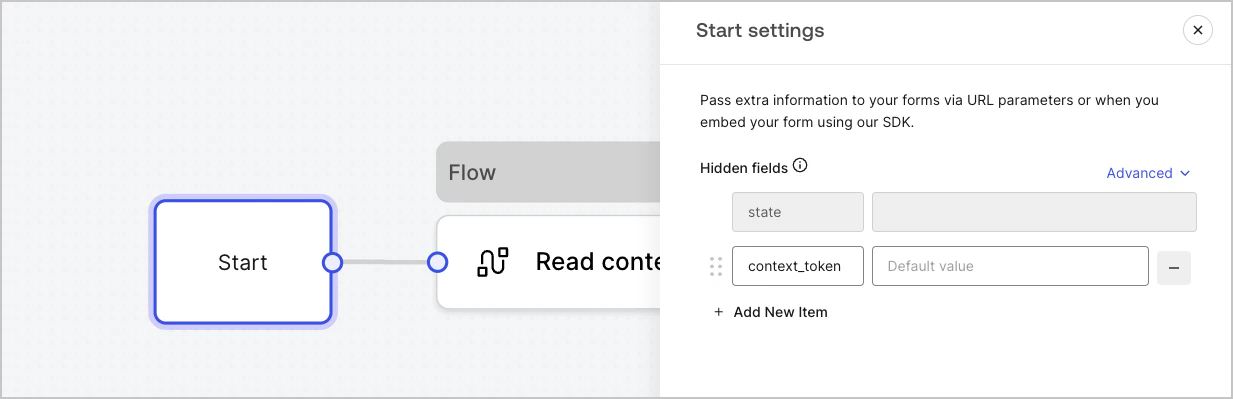 Dashboard > Forms > Nœud de départ