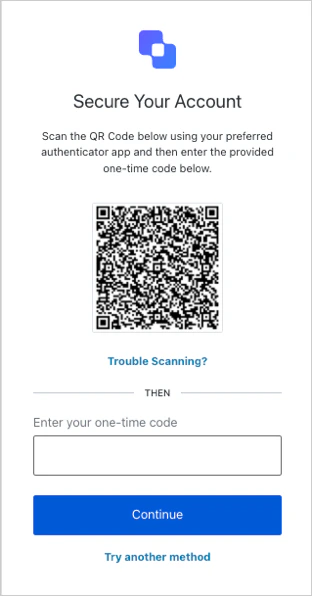 Exemple de configuration du code QR OTP d’Auth0 Guardian