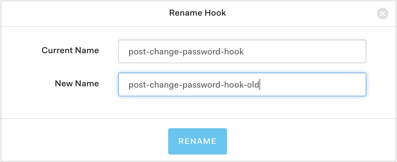 Auth0 Rename Hooks