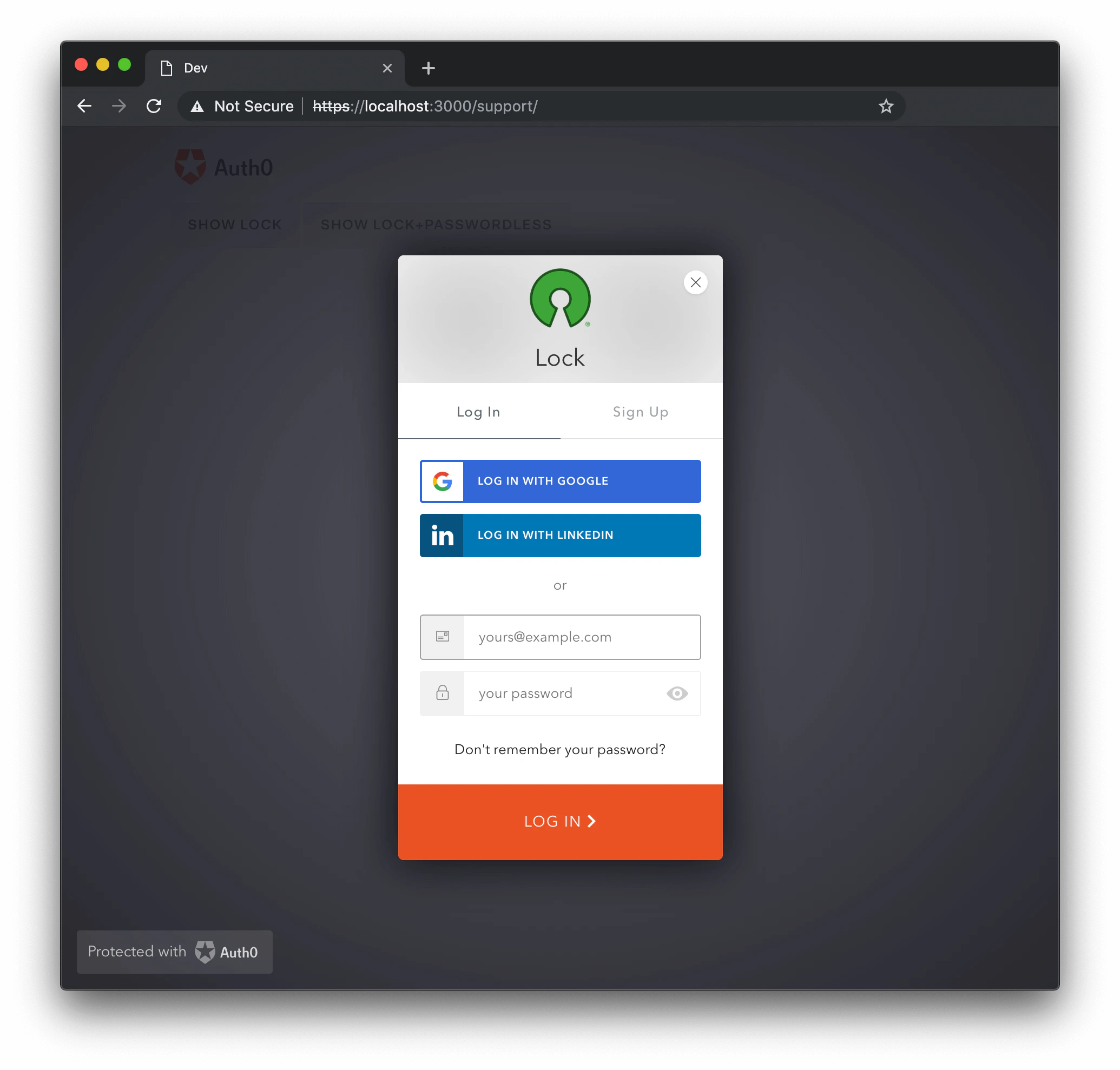 Personalización de la interfaz de usuario de Lock - Logotipo
