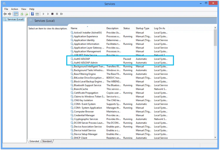 Servicios del Conector AD/LDAP