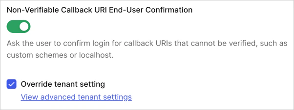 Auth0 Dashboard>Paramètres>Avancé