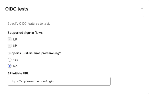 Test OIDC de l’intégration OIN