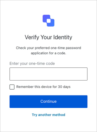 Exemple d’invite de connexion OTP d’Auth0 Guardian