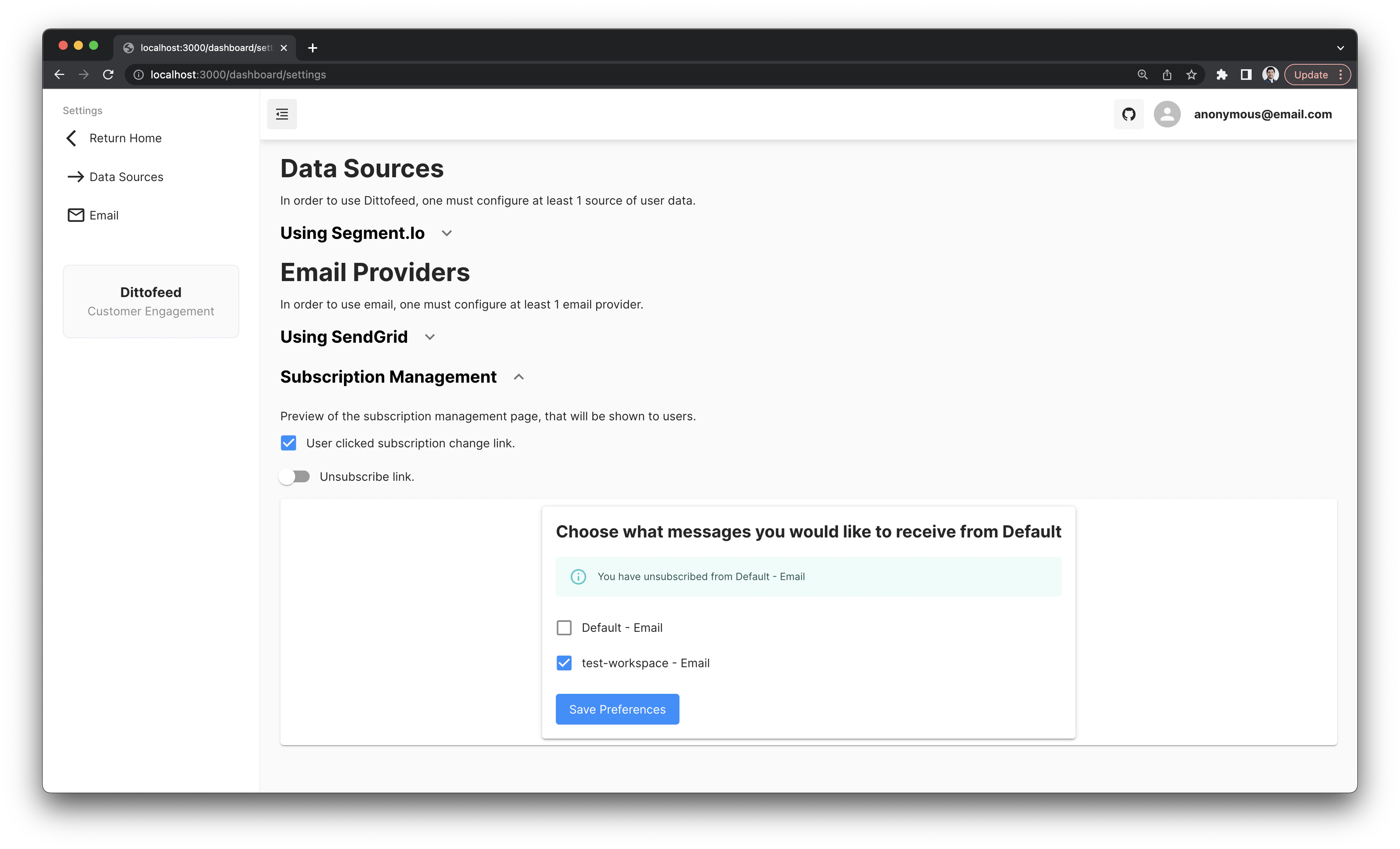 Subscription Management Preview