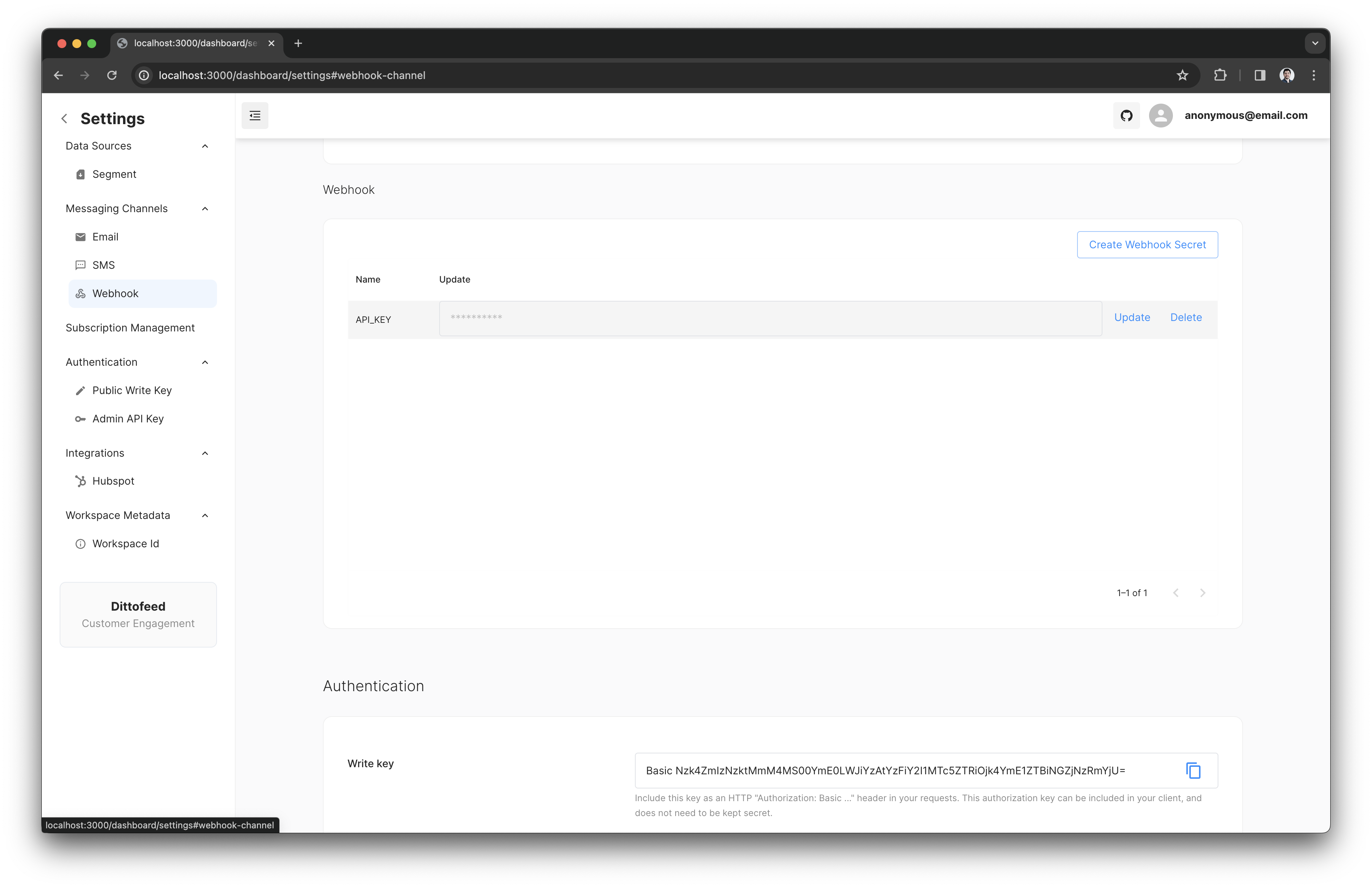 Webhook Secrets