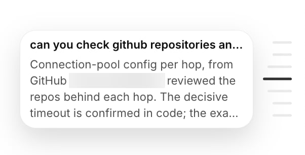 Navigating a long Traversal session by its question-and-answer pairs