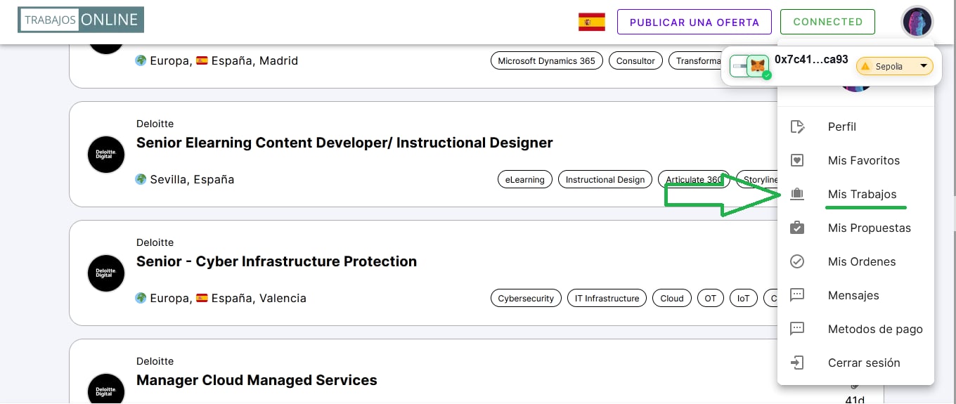 Como revisar las propuestas enviadas en menu de inicio