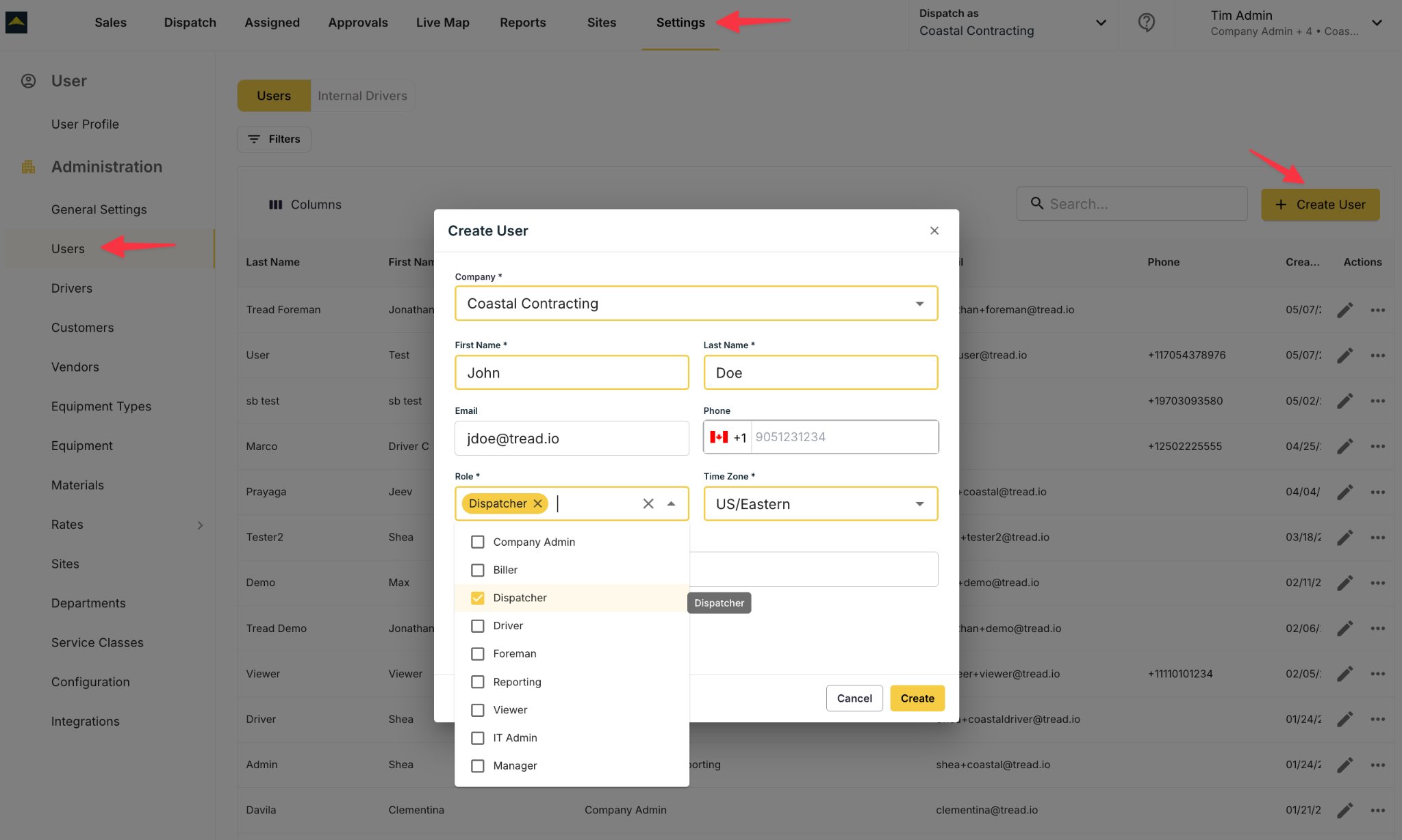 Agregar usuarios en Settings