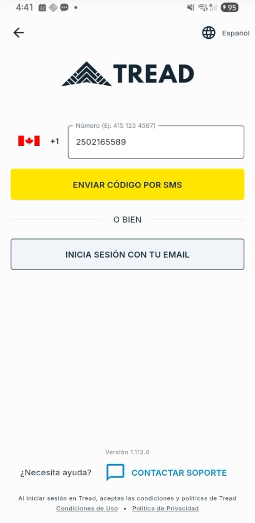 Ingresar número de teléfono