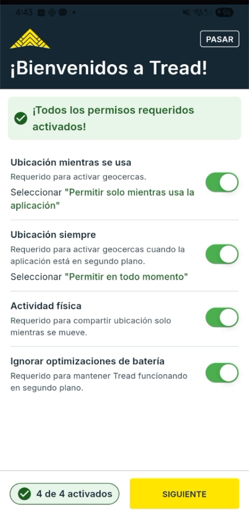 Android: todos los permisos activados