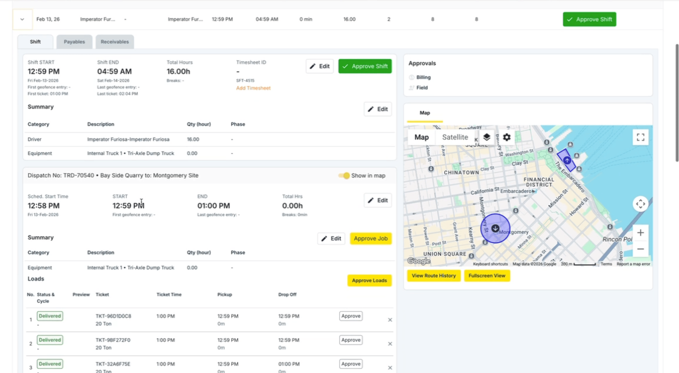 Approve Work Nav