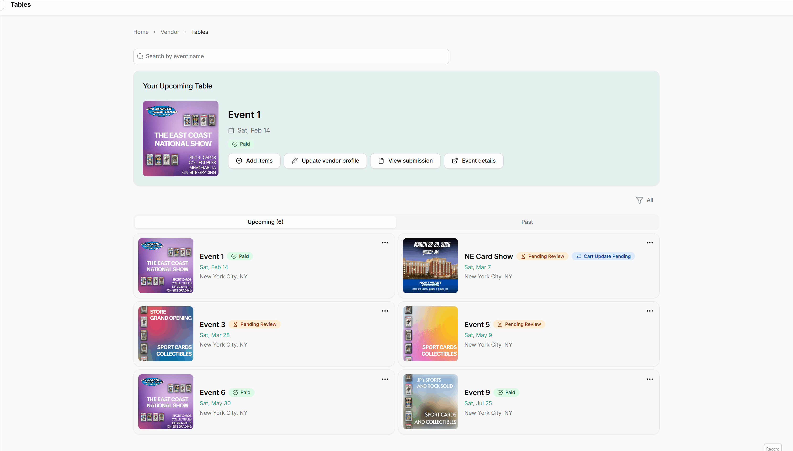 Vendor Flow Cart Update
