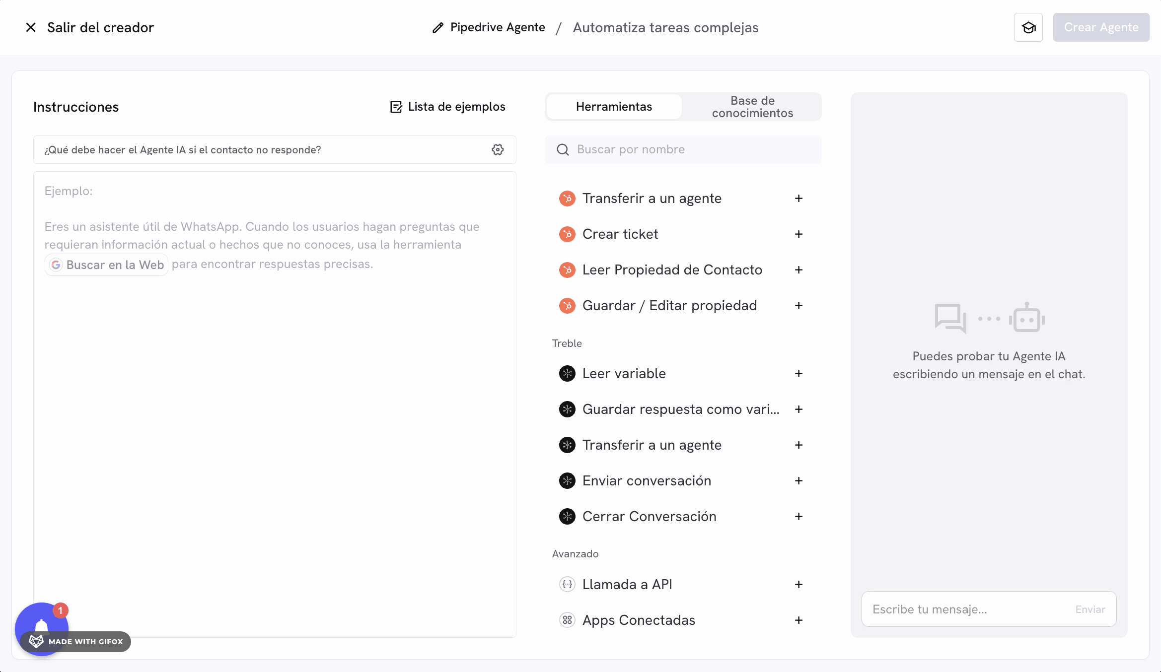 Configuration of Treble tools for Pipedrive