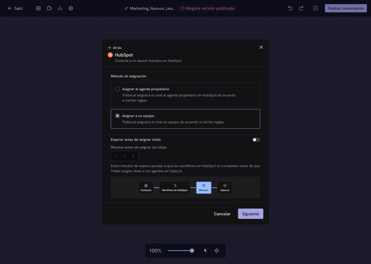 Assign to a team method